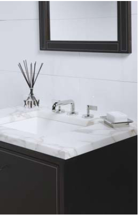black and white tiled bathroom. lack and white bath,